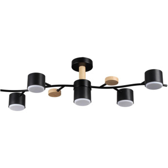 Потолочная люстра LUMION CRYPTO 8194/5C COMFI LN25 261 LED GX53 5*9W 220V черный, металл/дерево/пластик